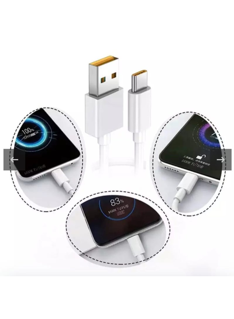 شاحن Supervooc بقوة 100 واط متوافق مع هواتف OnePlus 13S و13 و12 و13R و11 و10 و9 Pro و12R و10T و10R و8T و8 و7T و7 Pro وOpenPad وNord وCE و3 و4 وN30 وN20 وN10 و9R، مزود بكابل شحن 8 أمبير. - Image 3